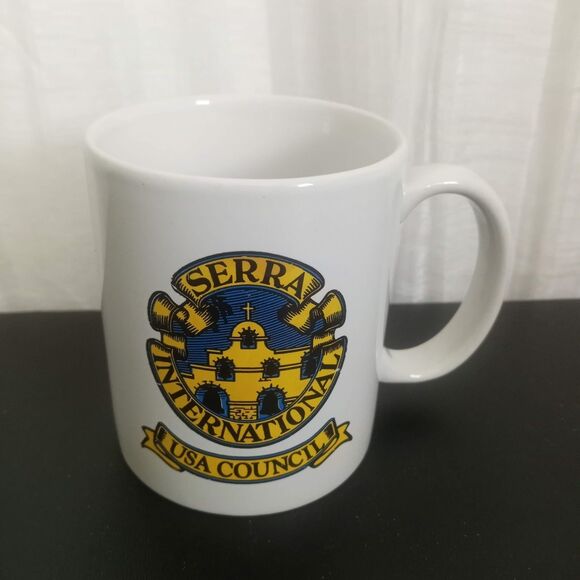 SERRA International Mug USA Council RARE! Religious Catholic Porcelain Logo Cup - Picture 1 of 9
